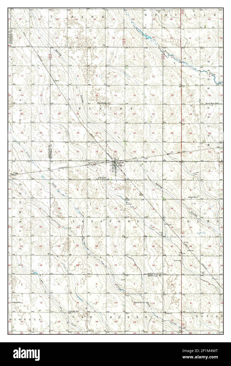 Lansford north dakota map hires stock photography and images Alamy