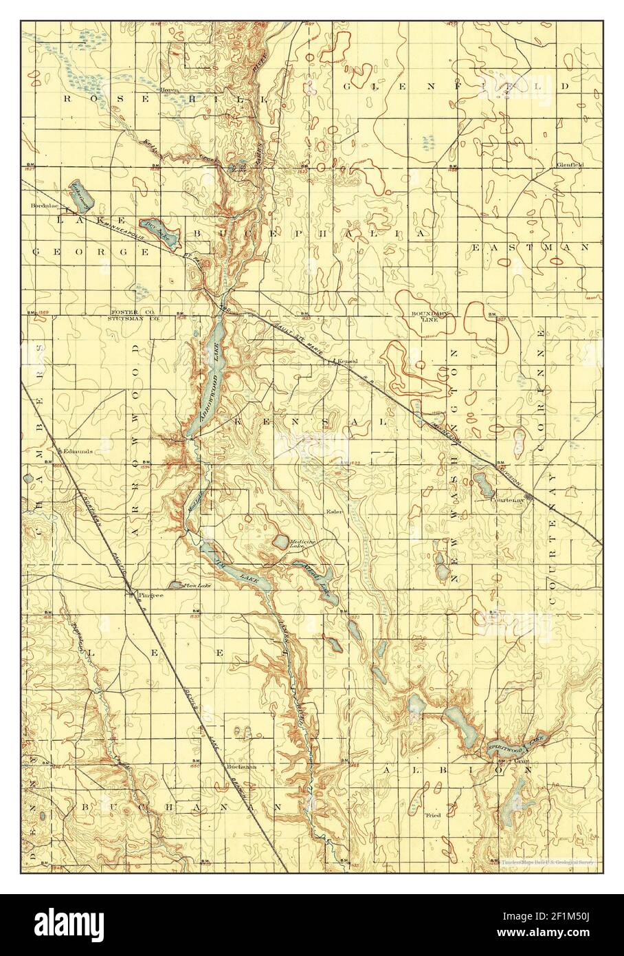 Pingree, North Dakota, map 1900, 1125000, United States of America by