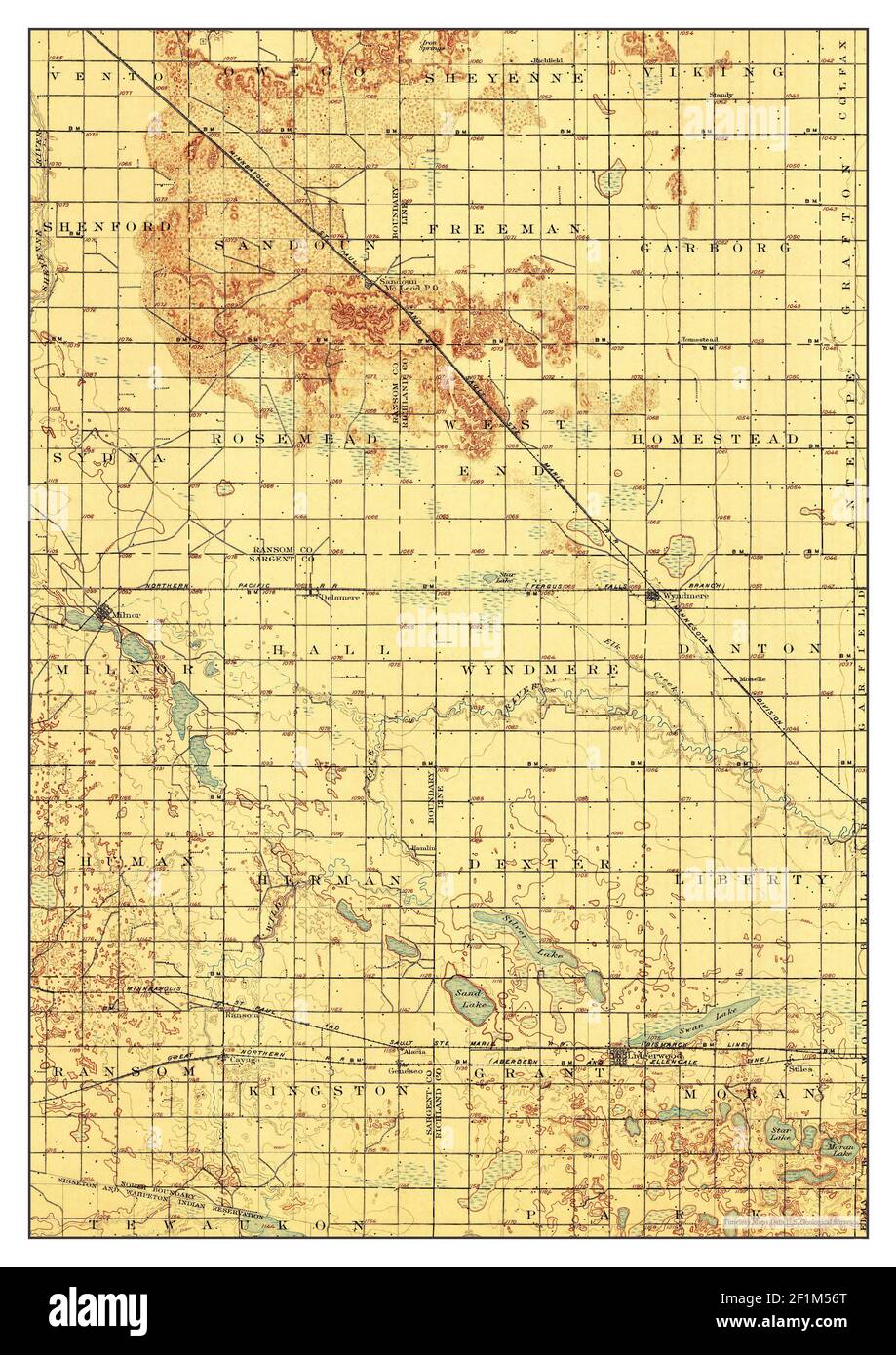 Map of wyndmere Cut Out Stock Images & Pictures Alamy