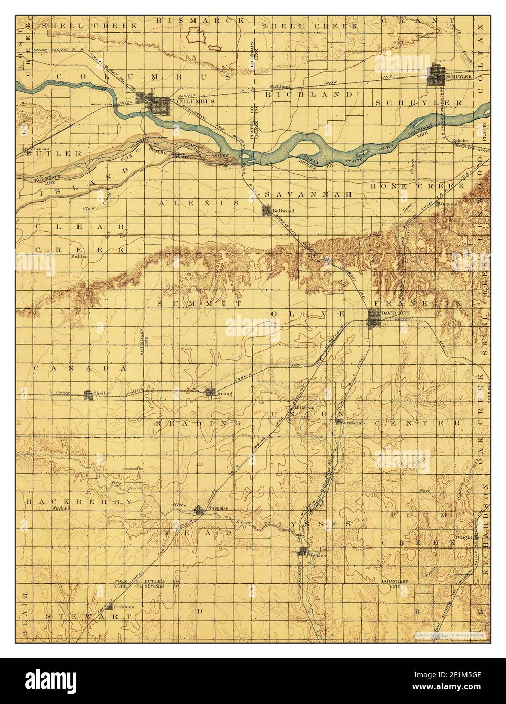 David City, Nebraska, map 1899, 1125000, United States of America by