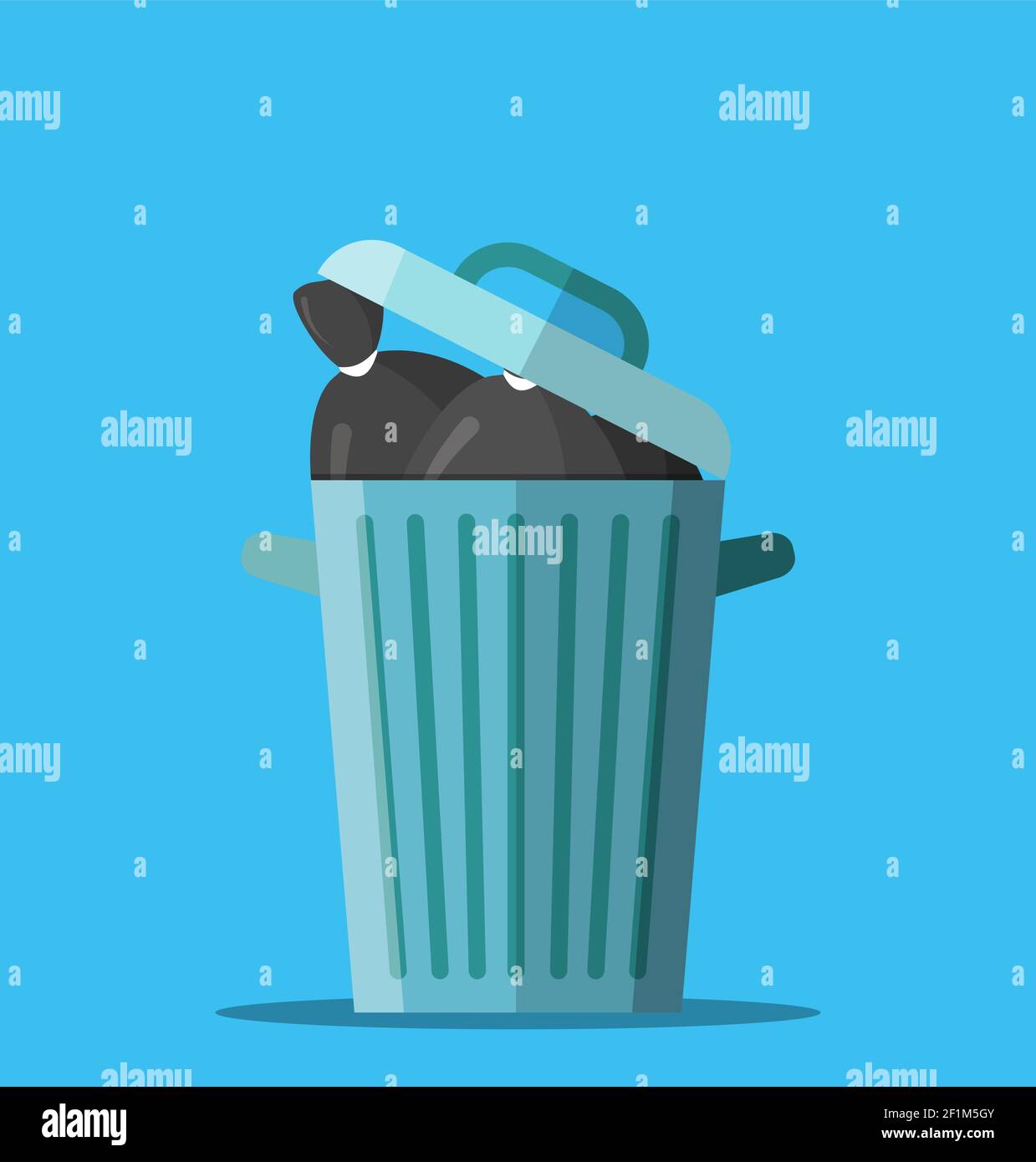 Huge waste trash can Stock Vector Image & Art Alamy