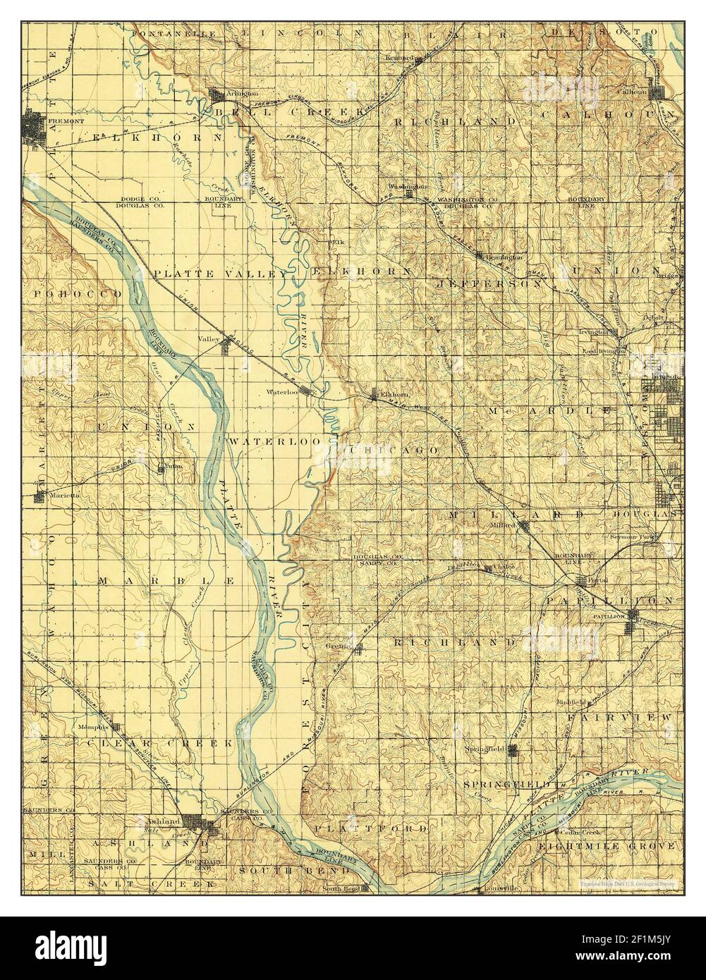 Fremont, Nebraska, map 1896, 1125000, United States of America by