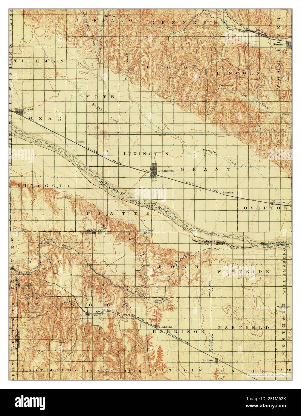 Lexington, Nebraska, map 1899, 1125000, United States of America by
