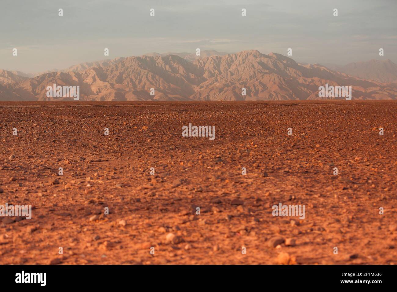 Mars. Desert surface with mountain views Stock Photo Alamy