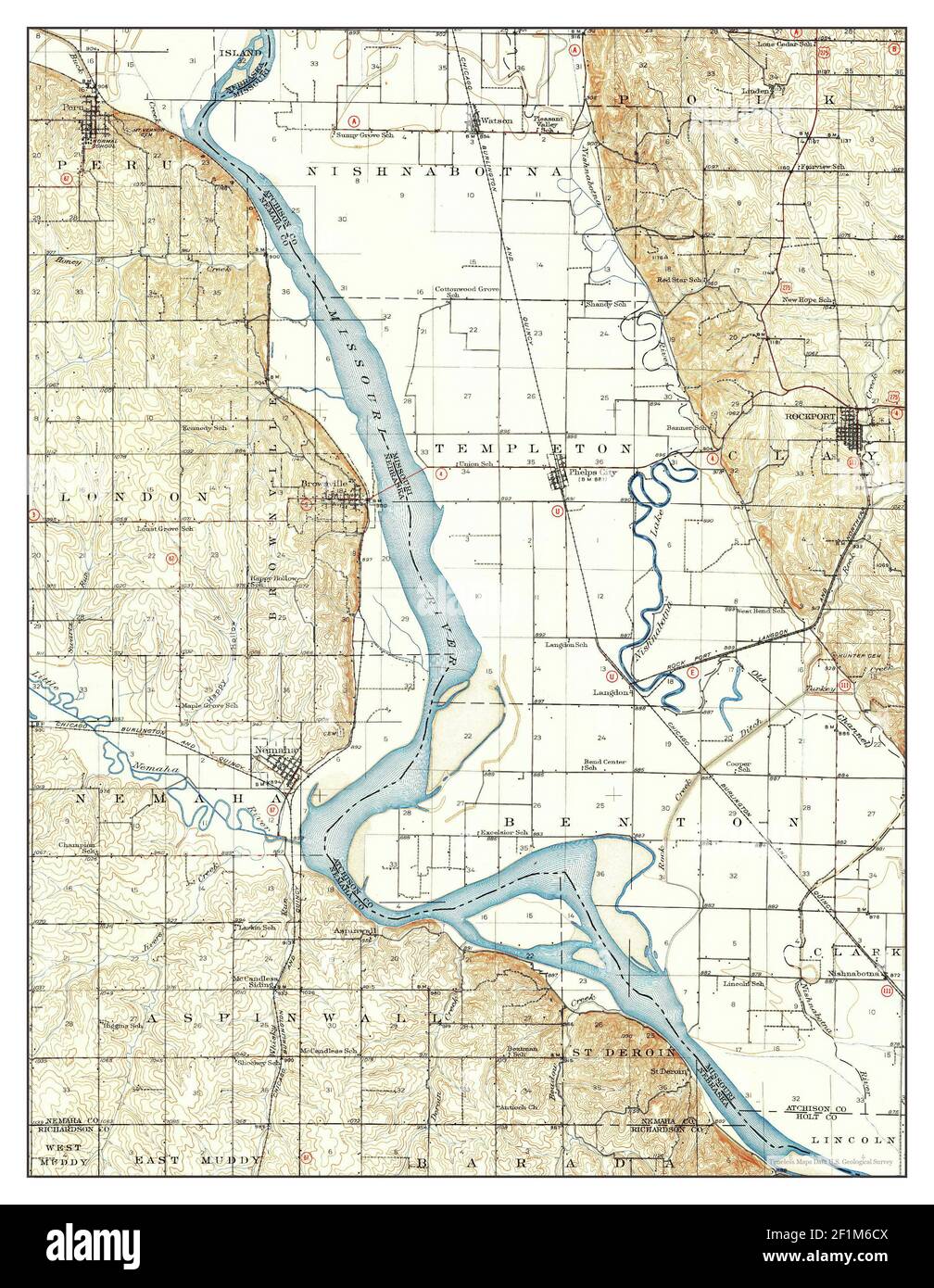 Nemaha, Nebraska, map 1949, 162500, United States of America by Timeless Maps, data U.S