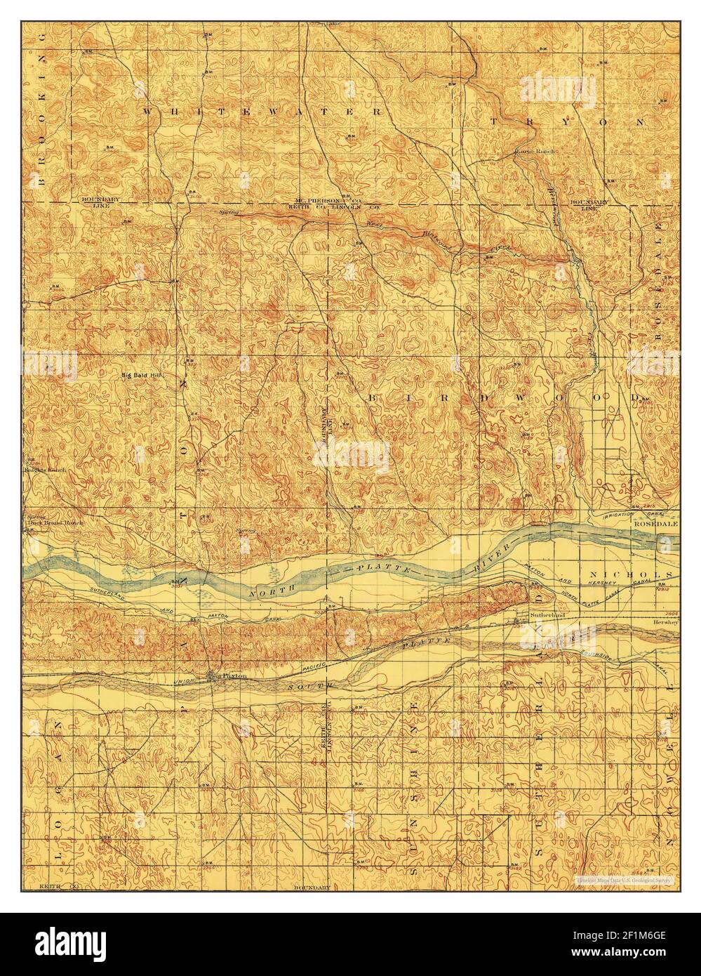 Paxton, Nebraska, map 1901, 1125000, United States of America by Timeless Maps, data U.S