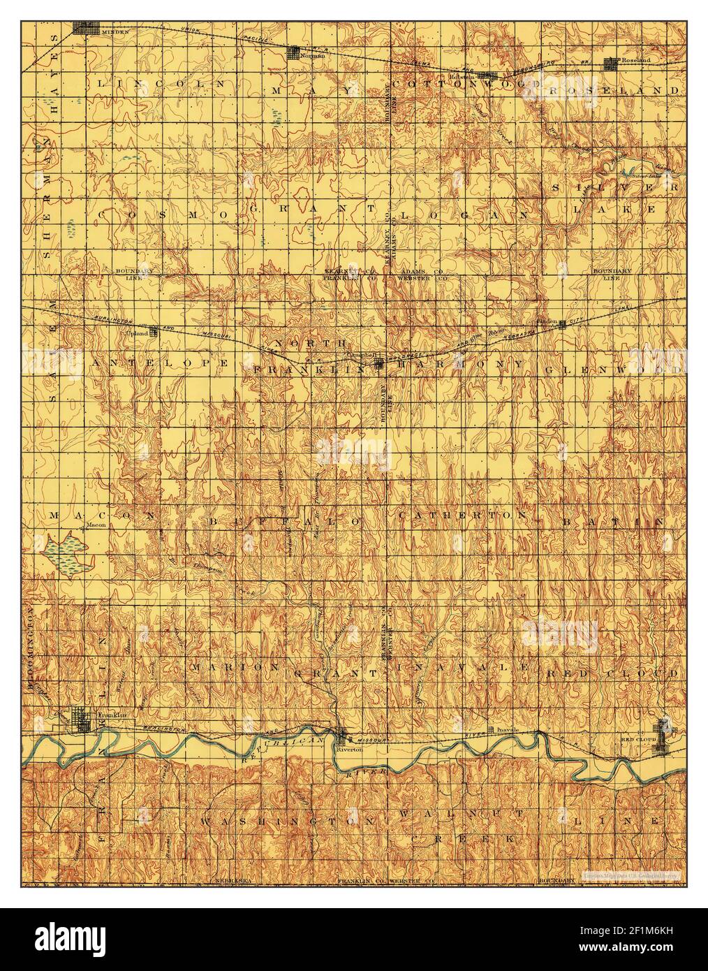 Red Cloud, Nebraska, map 1897, 1125000, United States of America by