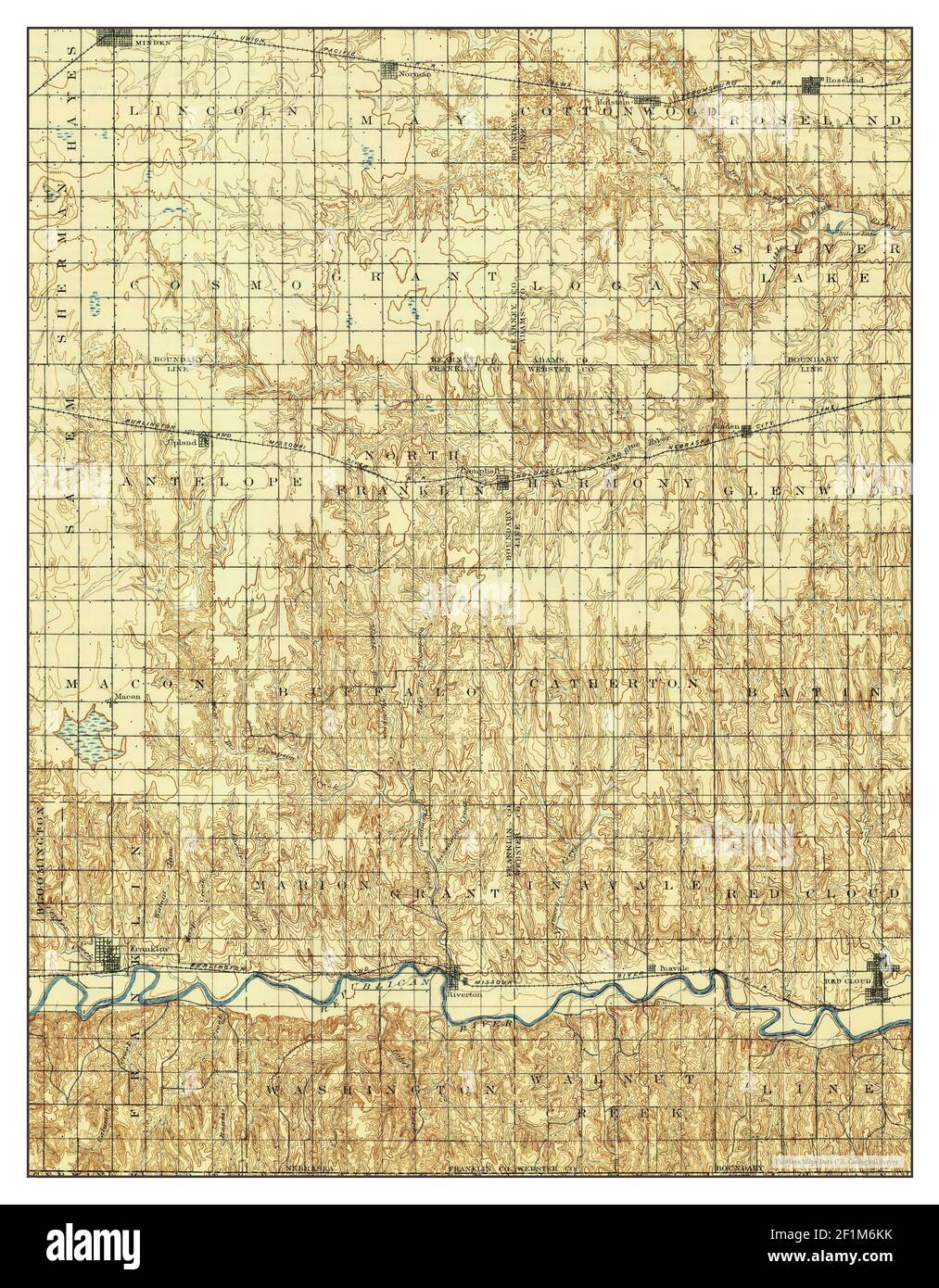 Red Cloud, Nebraska, map 1897, 1125000, United States of America by