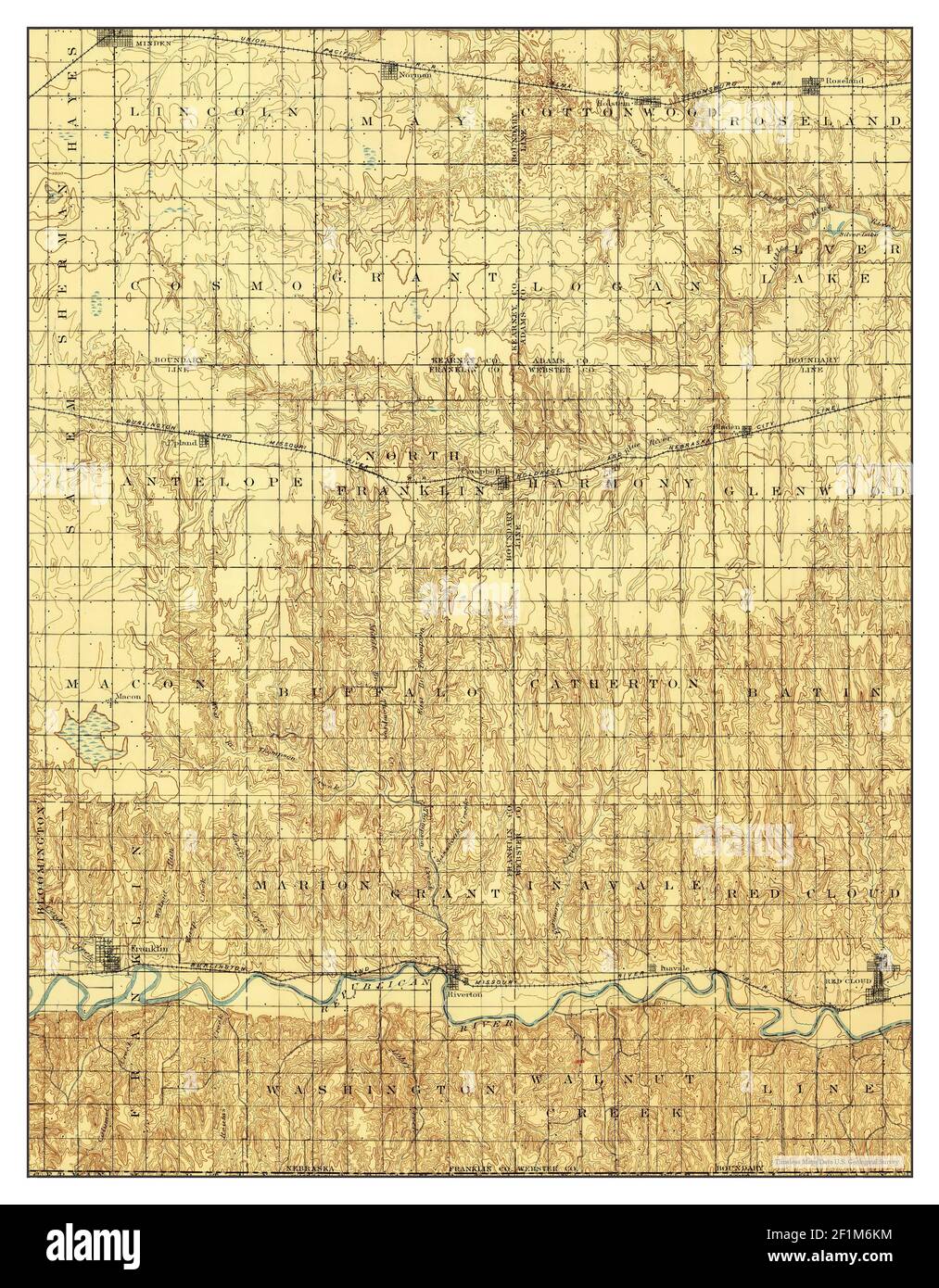 Red Cloud Nebraska Map Red Cloud, Nebraska, Map 1897, 1:125000, United States Of America By  Timeless Maps, Data U.s. Geological Survey Stock Photo - Alamy