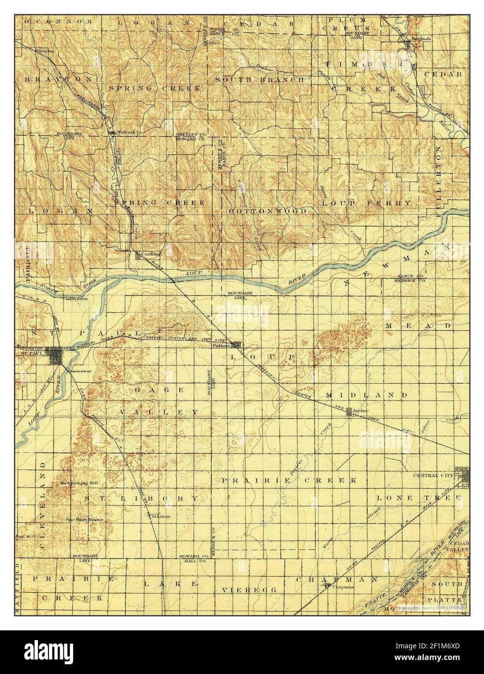 St Paul, Minnesota, map 1896, 1:62500, United States of America by Timeless  Maps, data U.S. Geological Survey Stock Photo - Alamy