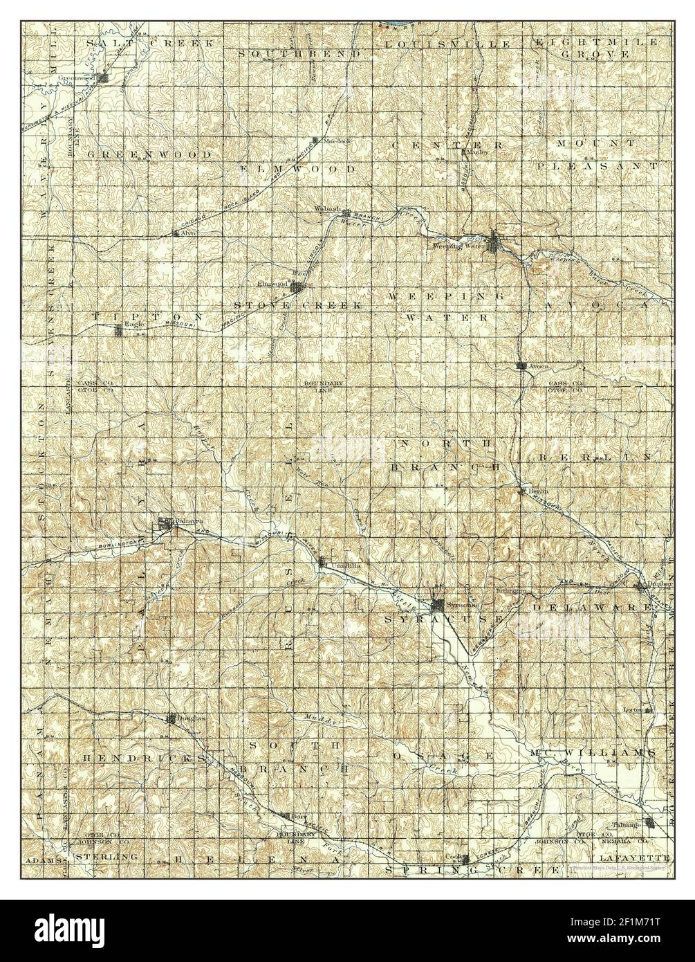 Weeping Water, Nebraska, map 1903, 1125000, United States of America