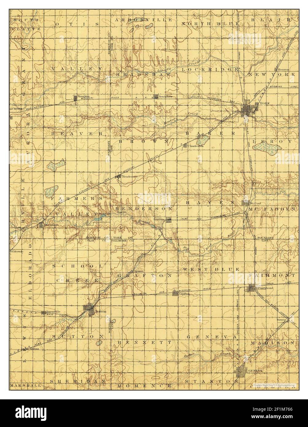 York, Nebraska, map 1898, 1125000, United States of America by Timeless Maps, data U.S
