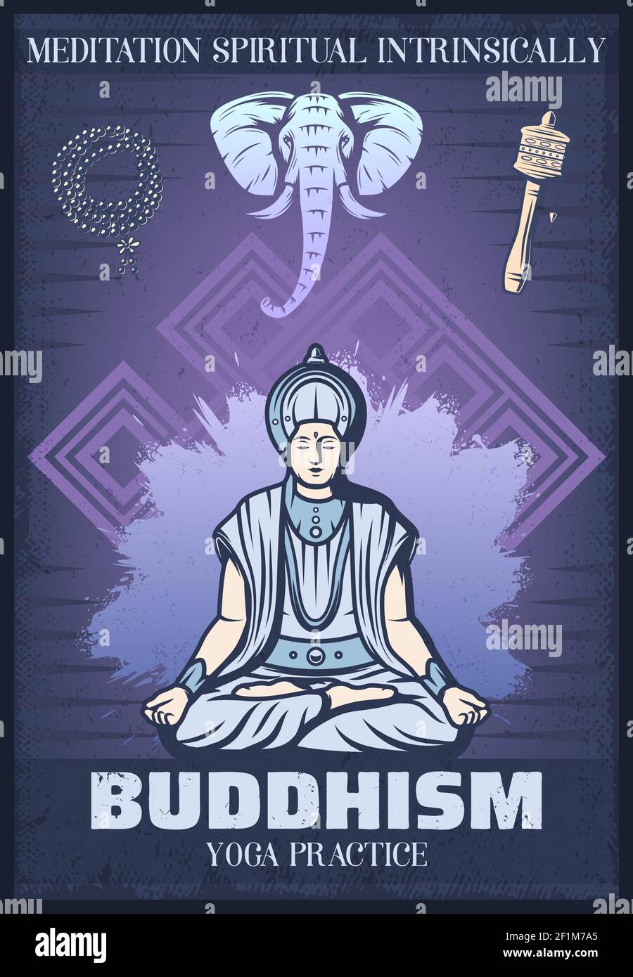 Vintage colored buddhism religion hi res stock photography and images