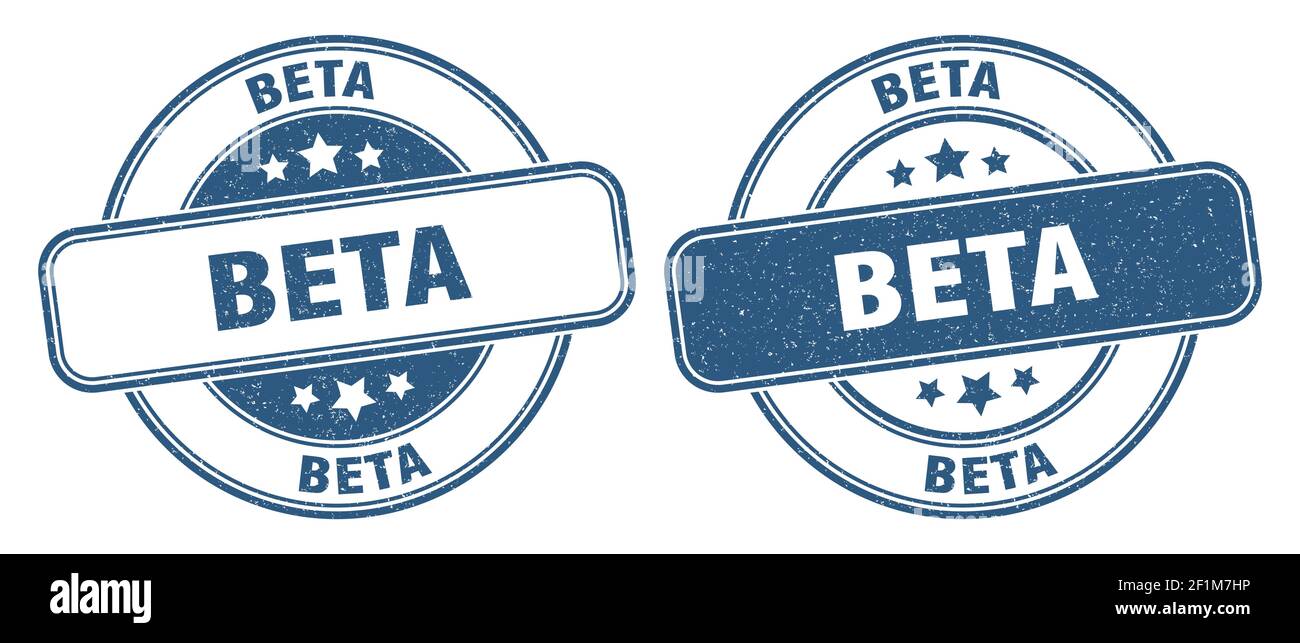 beta stamp. beta sign. round grunge label Stock Vector