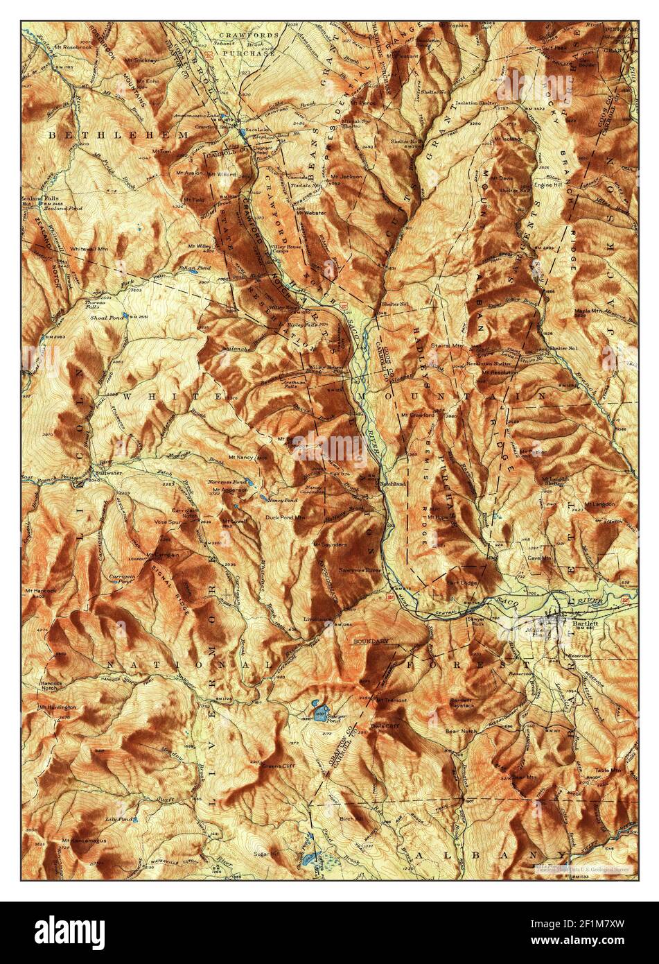 Crawford Notch, New Hampshire, map 1950, 162500, United States of
