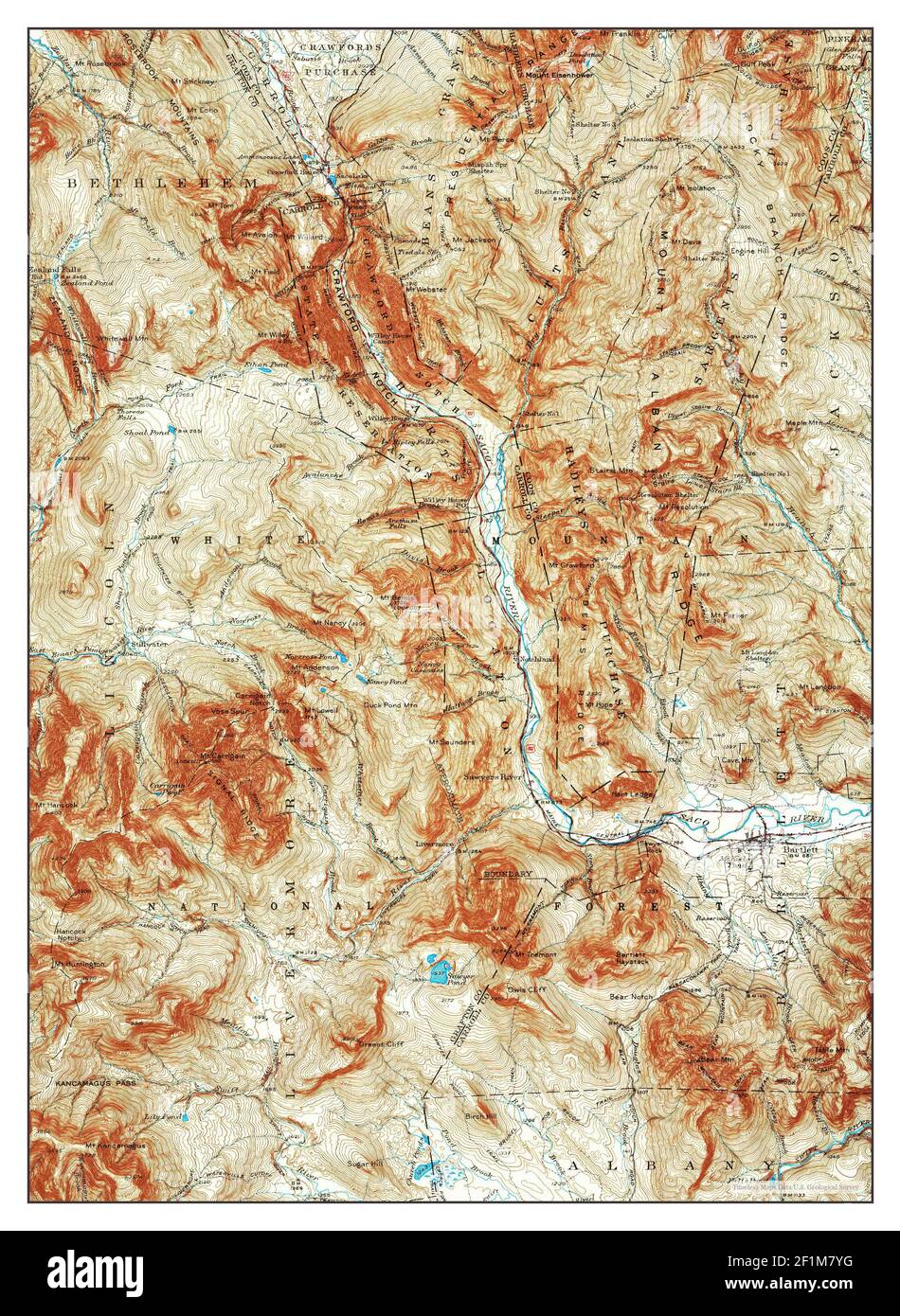 Crawford Notch, New Hampshire, map 1946, 162500, United States of