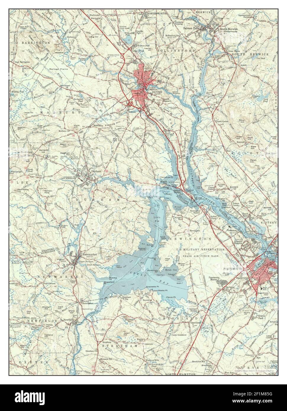 Dover, New Hampshire, map 1956, 1:62500, United States of America by ...