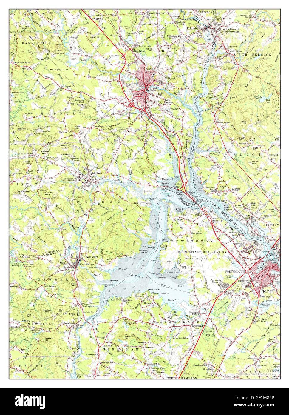 Dover, New Hampshire, map 1956, 162500, United States of America by
