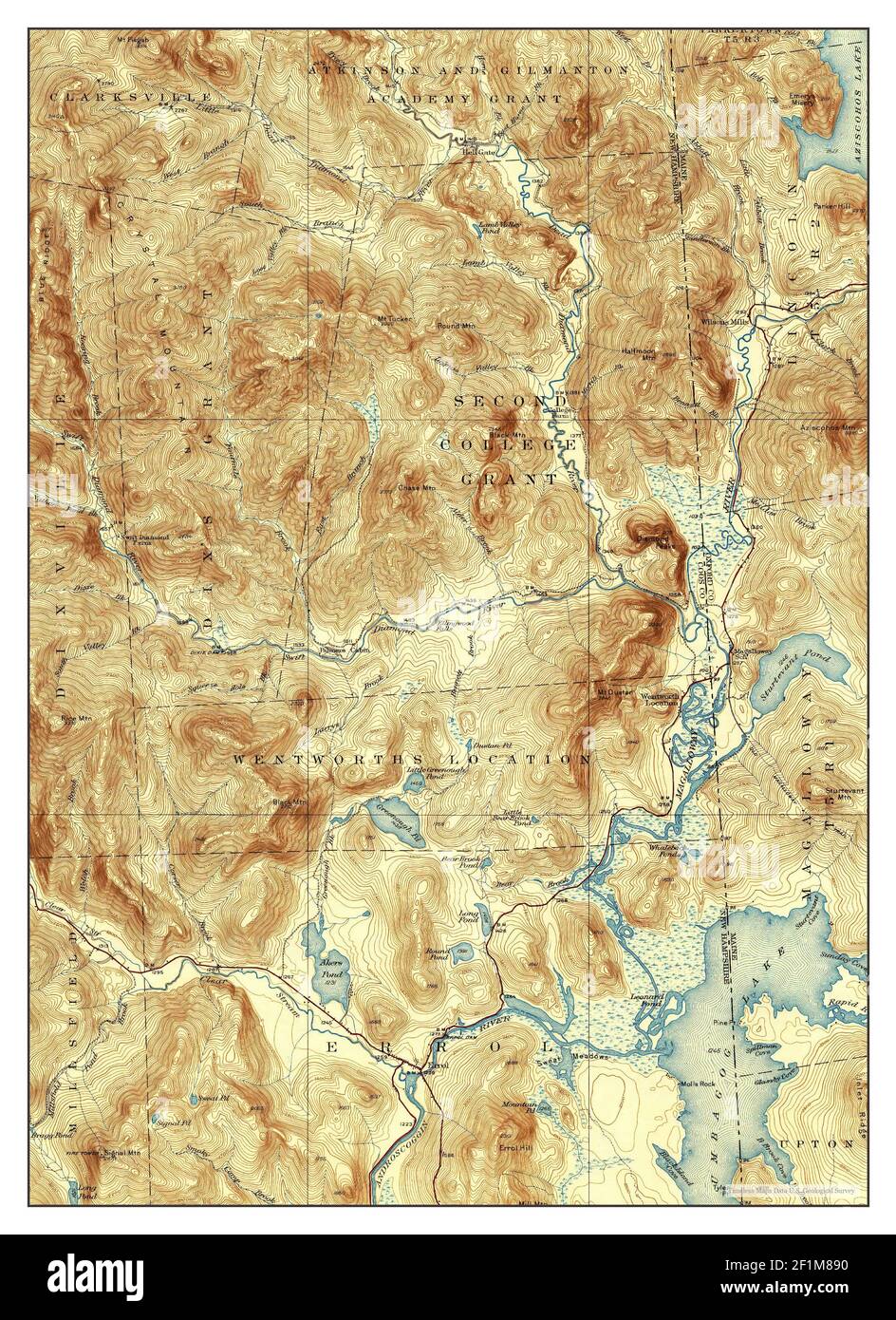 Errol, New Hampshire, map 1934, 162500, United States of America by