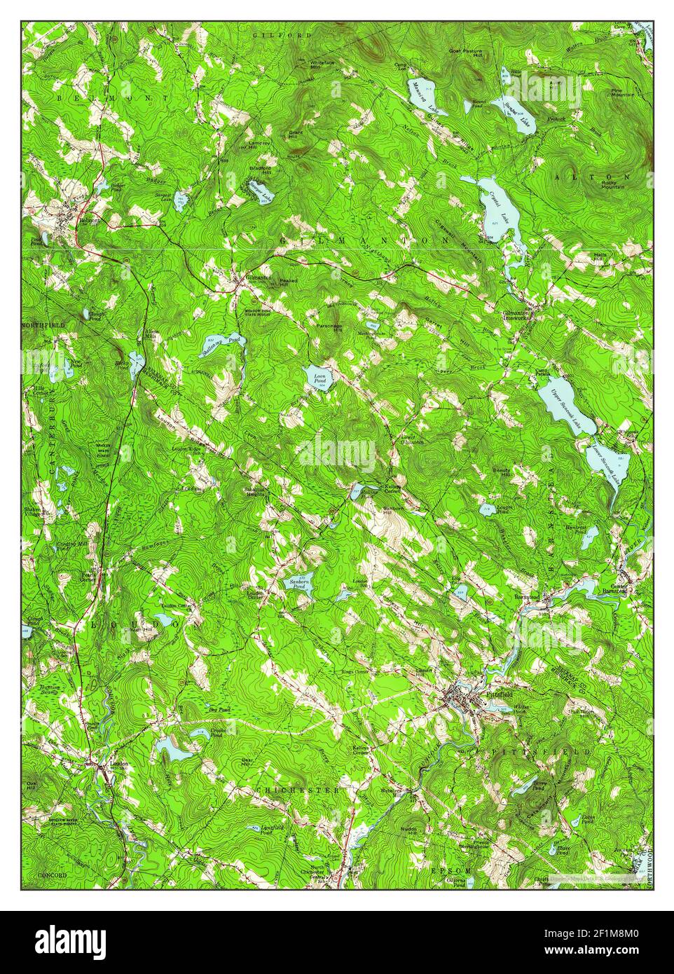 Gilmanton, New Hampshire, map 1957, 162500, United States of America by Timeless Maps, data U.S
