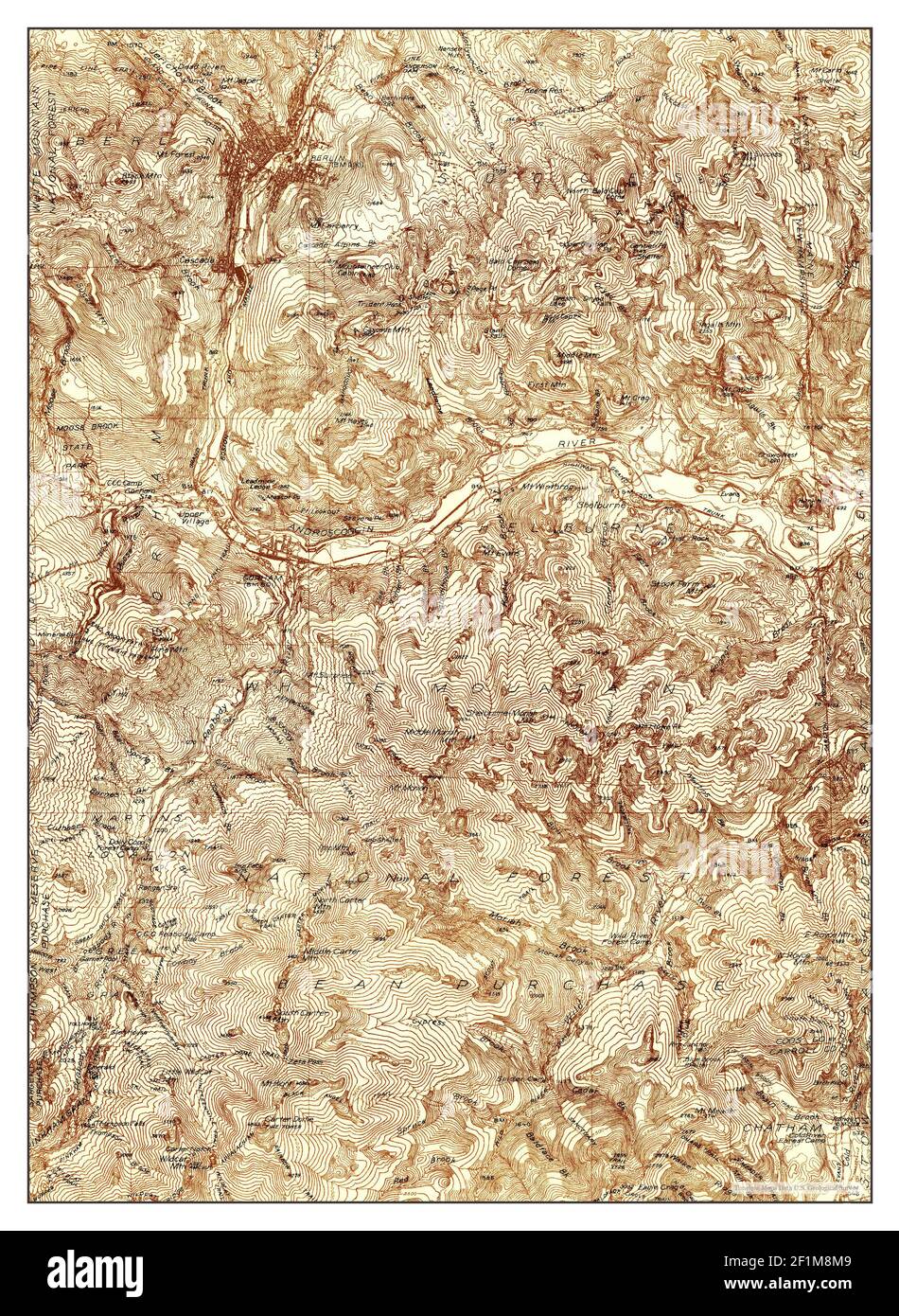 Gorham, New Hampshire, map 1937, 148000, United States of America by