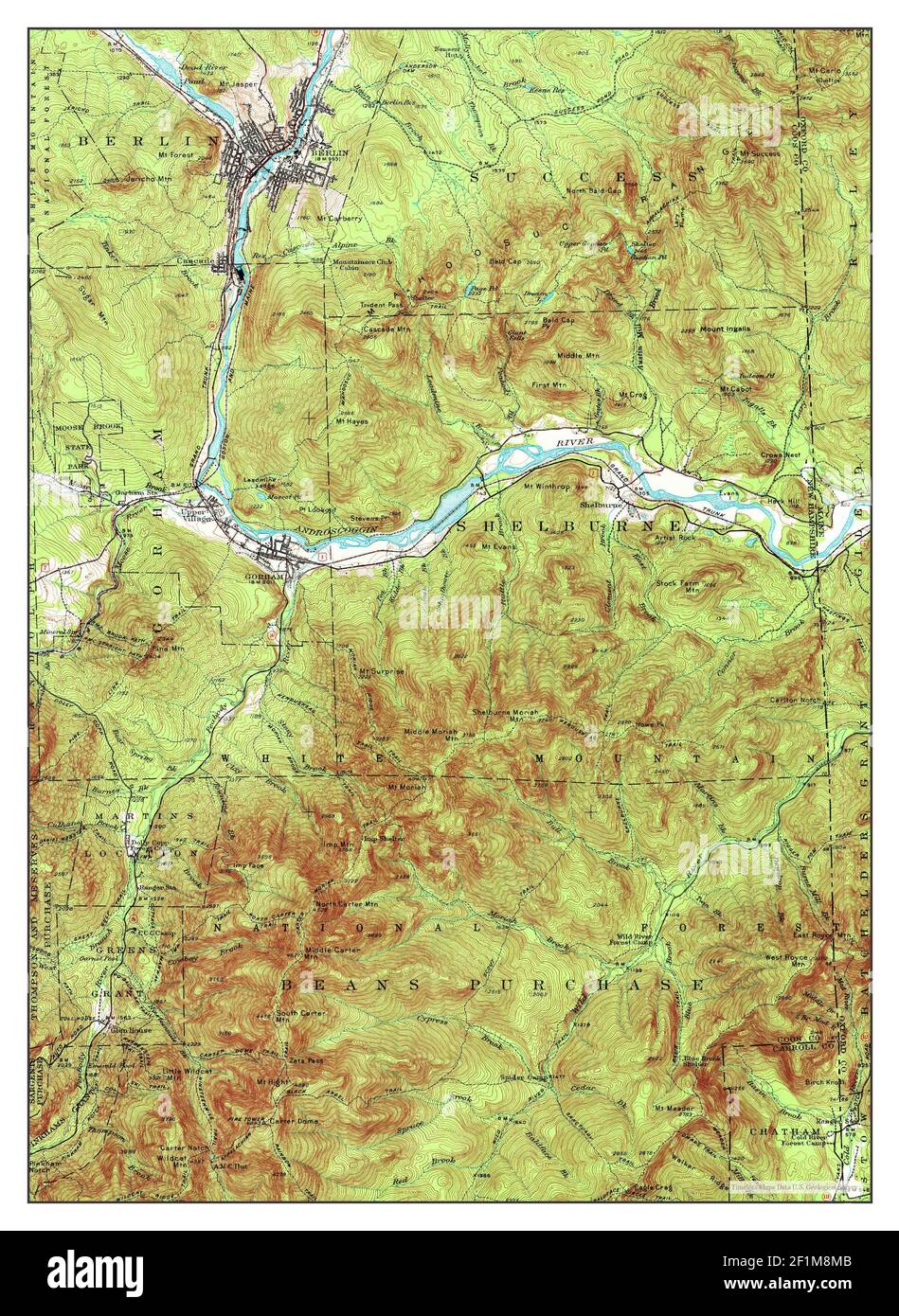 Gorham new hampshire map hires stock photography and images Alamy