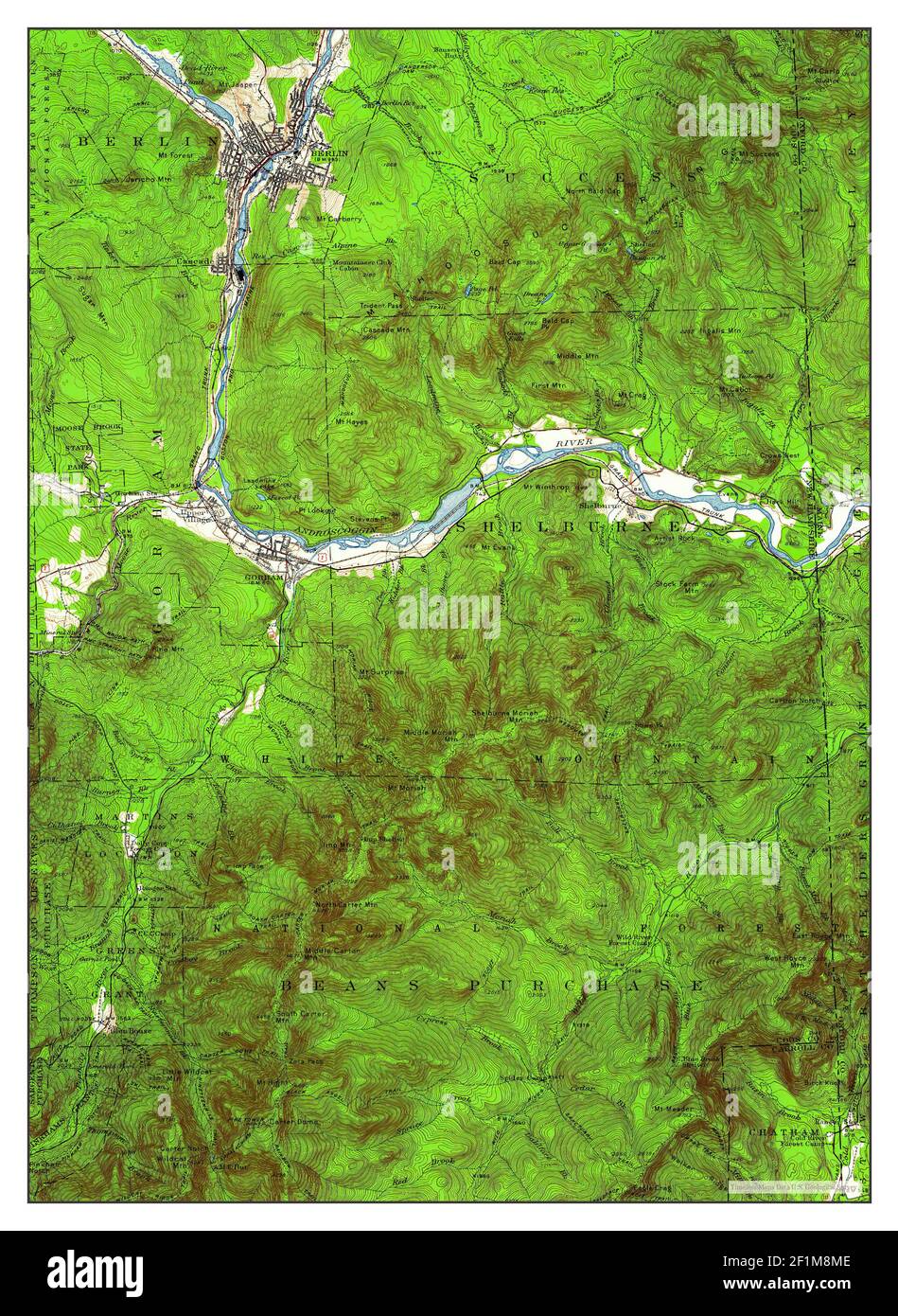Map of gorham new hampshire hires stock photography and images Alamy