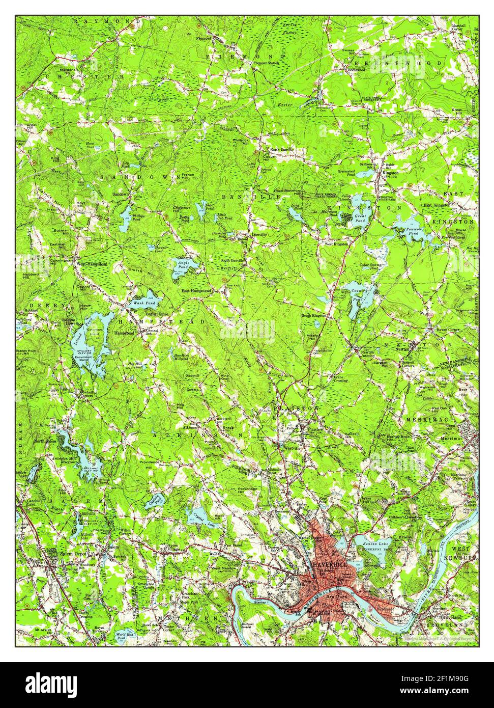 Haverhill, New Hampshire, map 1956, 162500, United States of America
