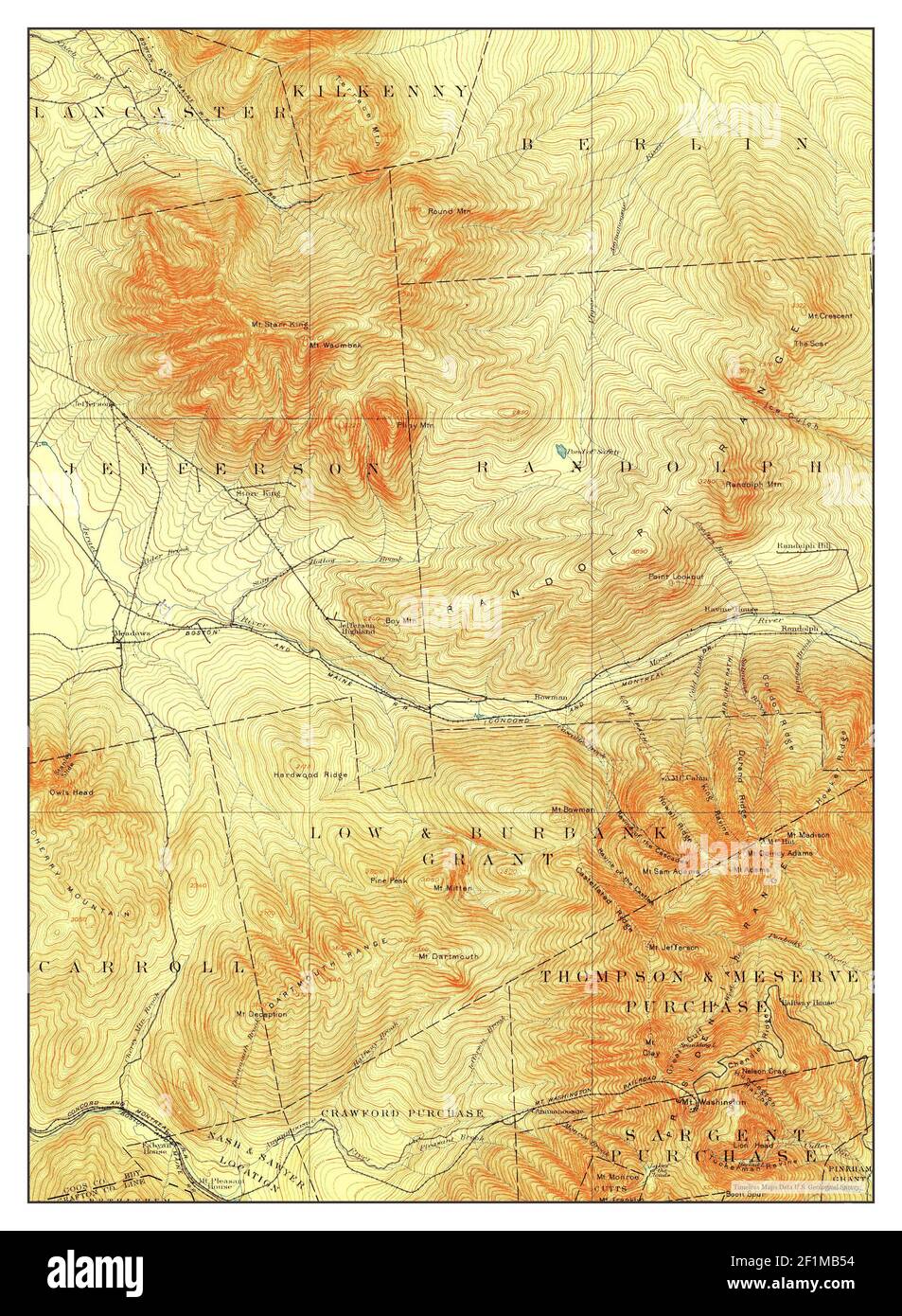 Mt Washington, New Hampshire, map 1896, 162500, United States of
