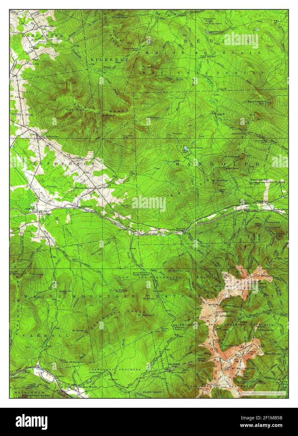 Mt Washington, New Hampshire, map 1935, 162500, United States of