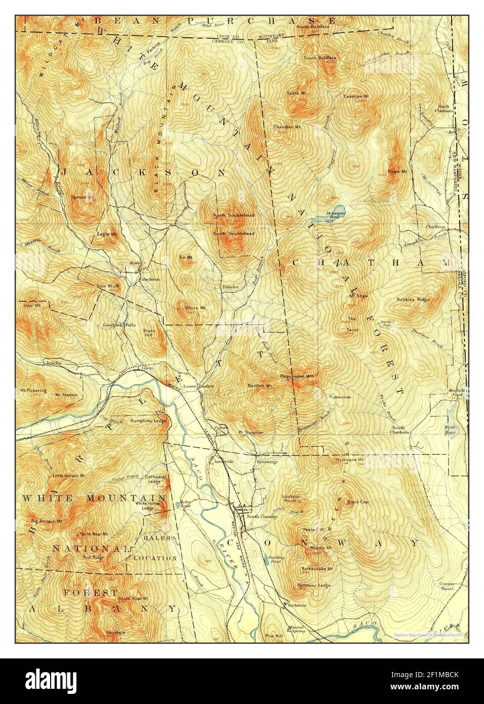 North Conway, New Hampshire, map 1896, 162500, United States of America by Timeless Maps, data
