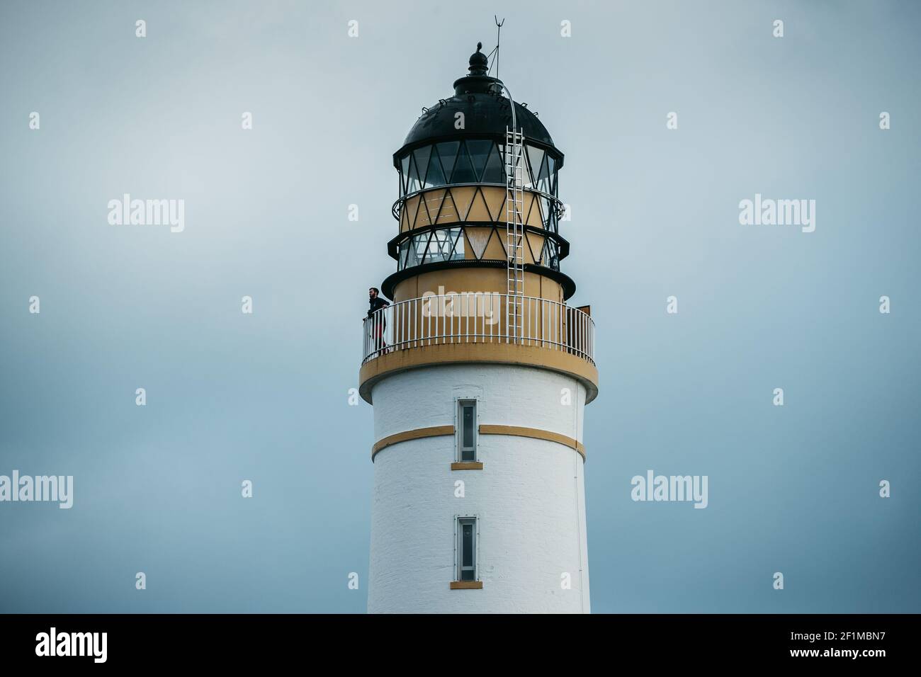 Scurdie Ness Lighthouse, near Montrose, Scotland, UK. Stock Photo