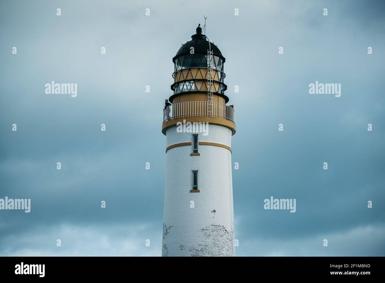 Scurdie Ness Lighthouse, near Montrose, Scotland, UK. Stock Photo