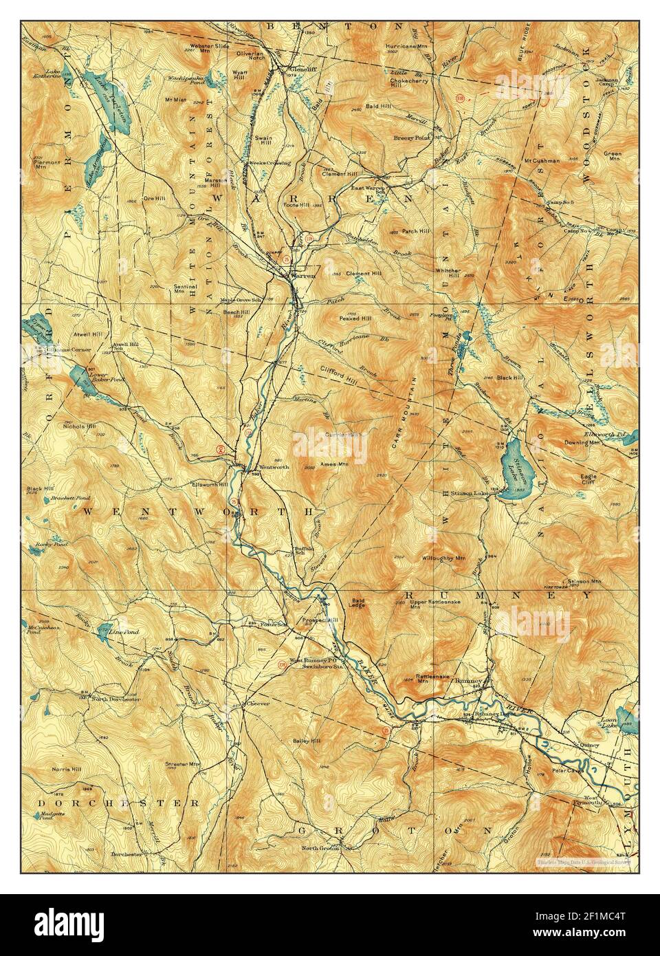 Rumney, New Hampshire, map 1932, 162500, United States of America by