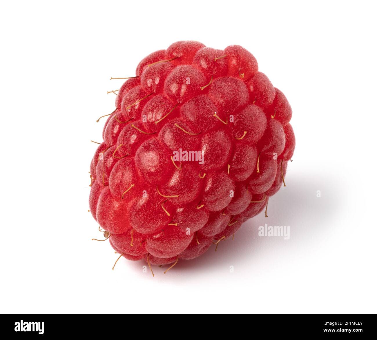 Ripe raspberry on white background Stock Photo - Alamy