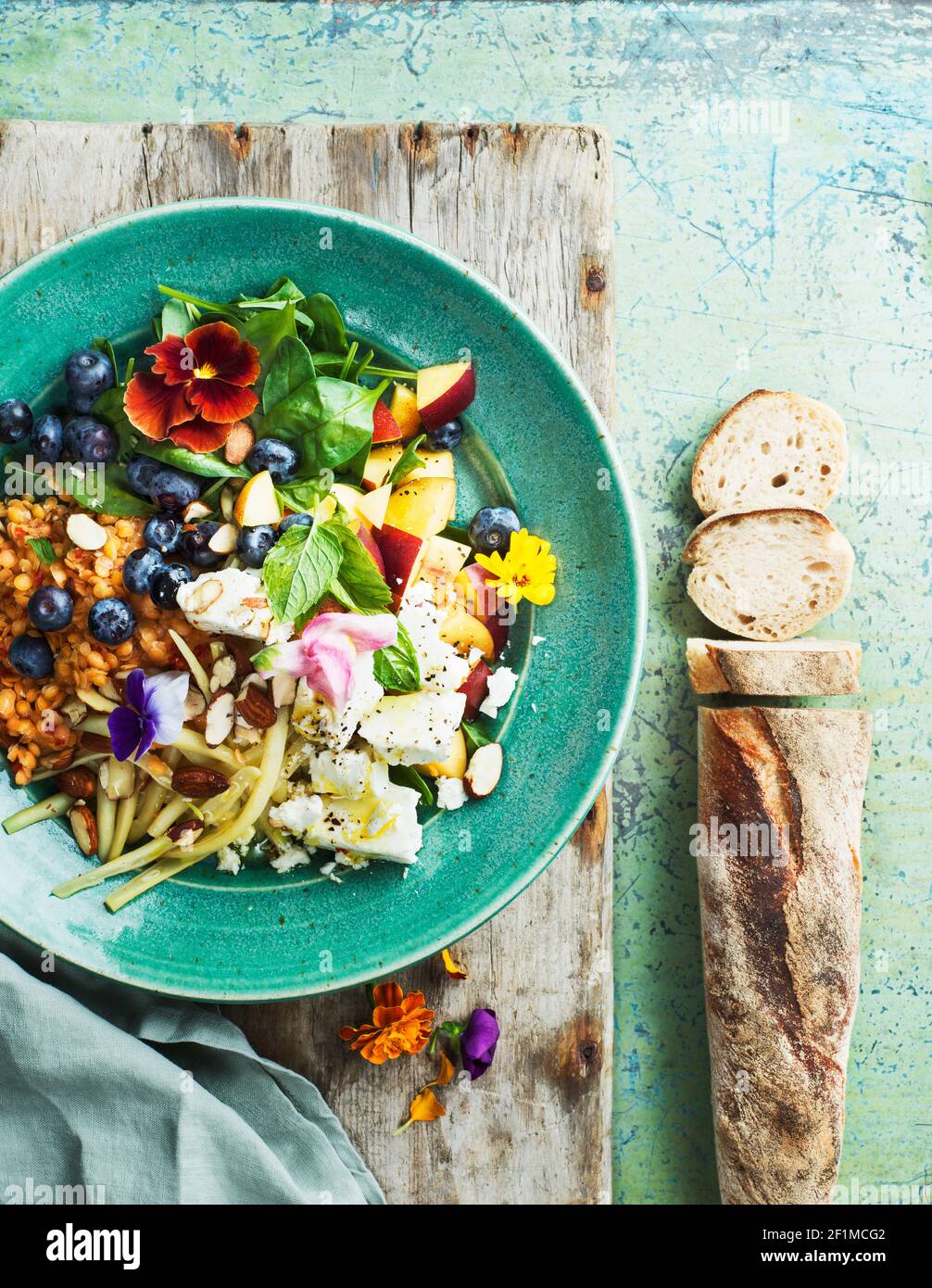 Healthy food on plate stock photo alamy