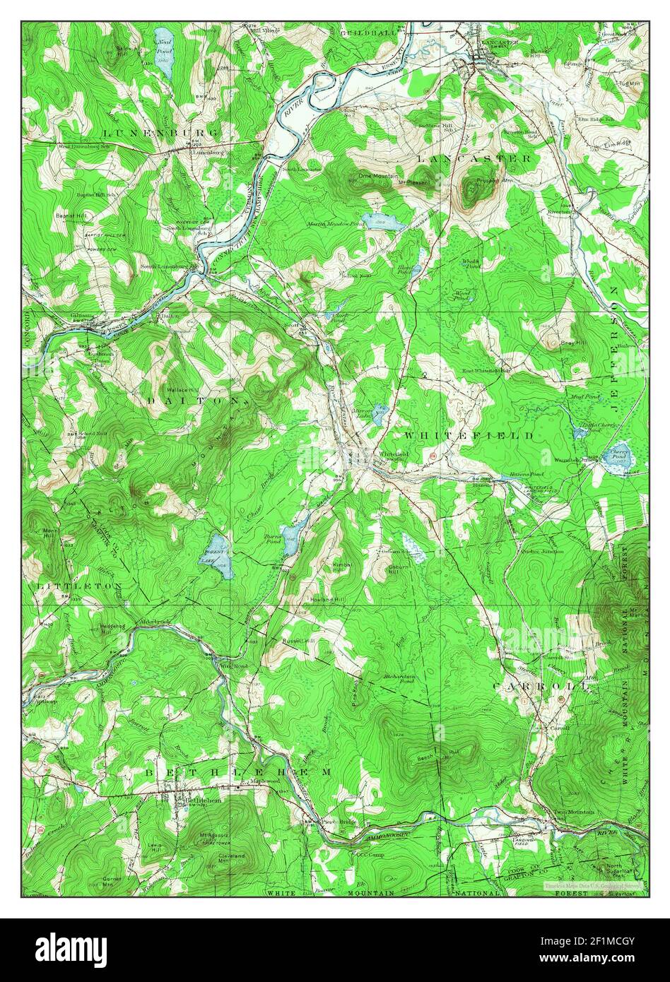Whitefield new hampshire map hires stock photography and images Alamy