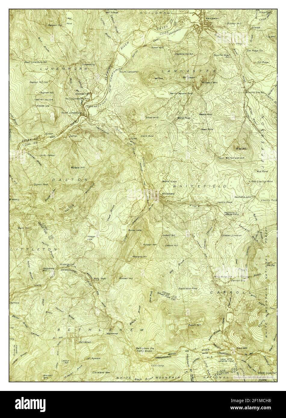 Whitefield new hampshire map Cut Out Stock Images & Pictures Alamy