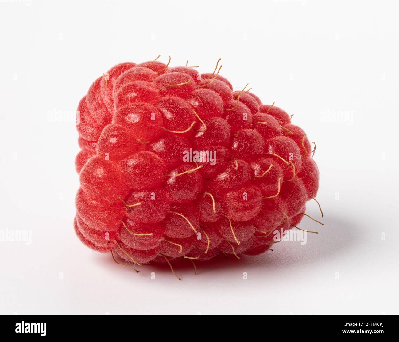 Ripe raspberry on white background Stock Photo - Alamy
