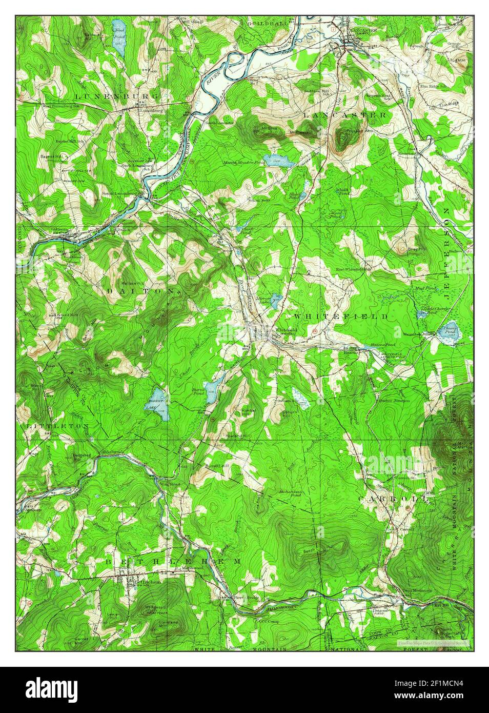 Whitefield, New Hampshire, map 1935, 162500, United States of America