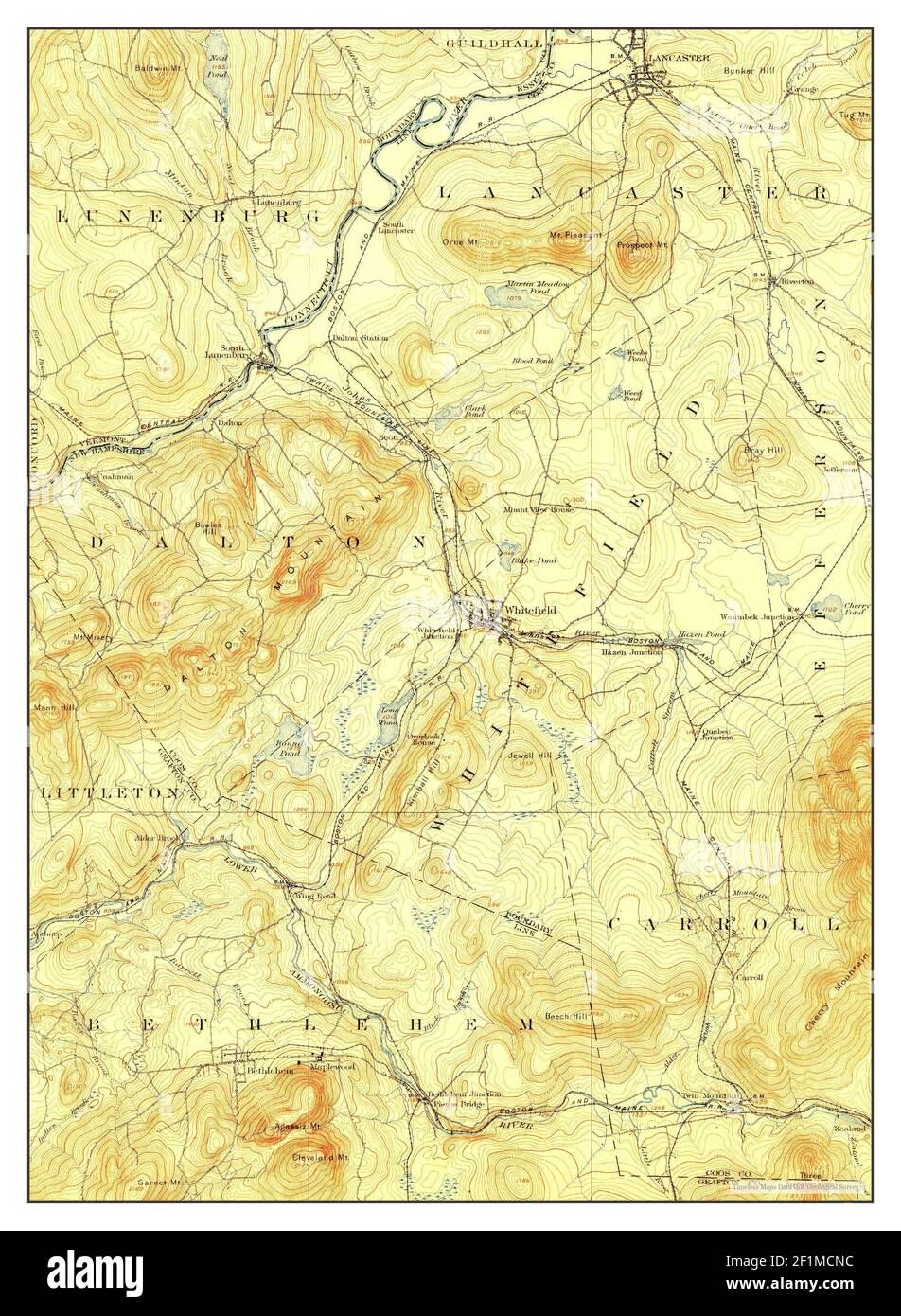 Whitefield new hampshire map hires stock photography and images Alamy
