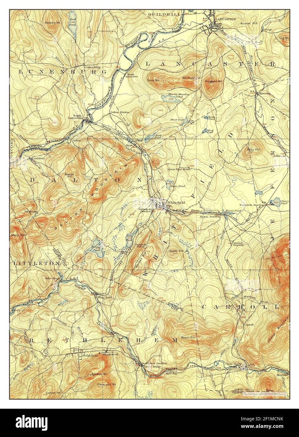 Whitefield new hampshire map hires stock photography and images Alamy