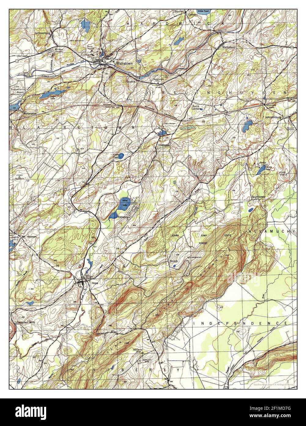 Blairstown, New Jersey, map 1943, 131680, United States of America by