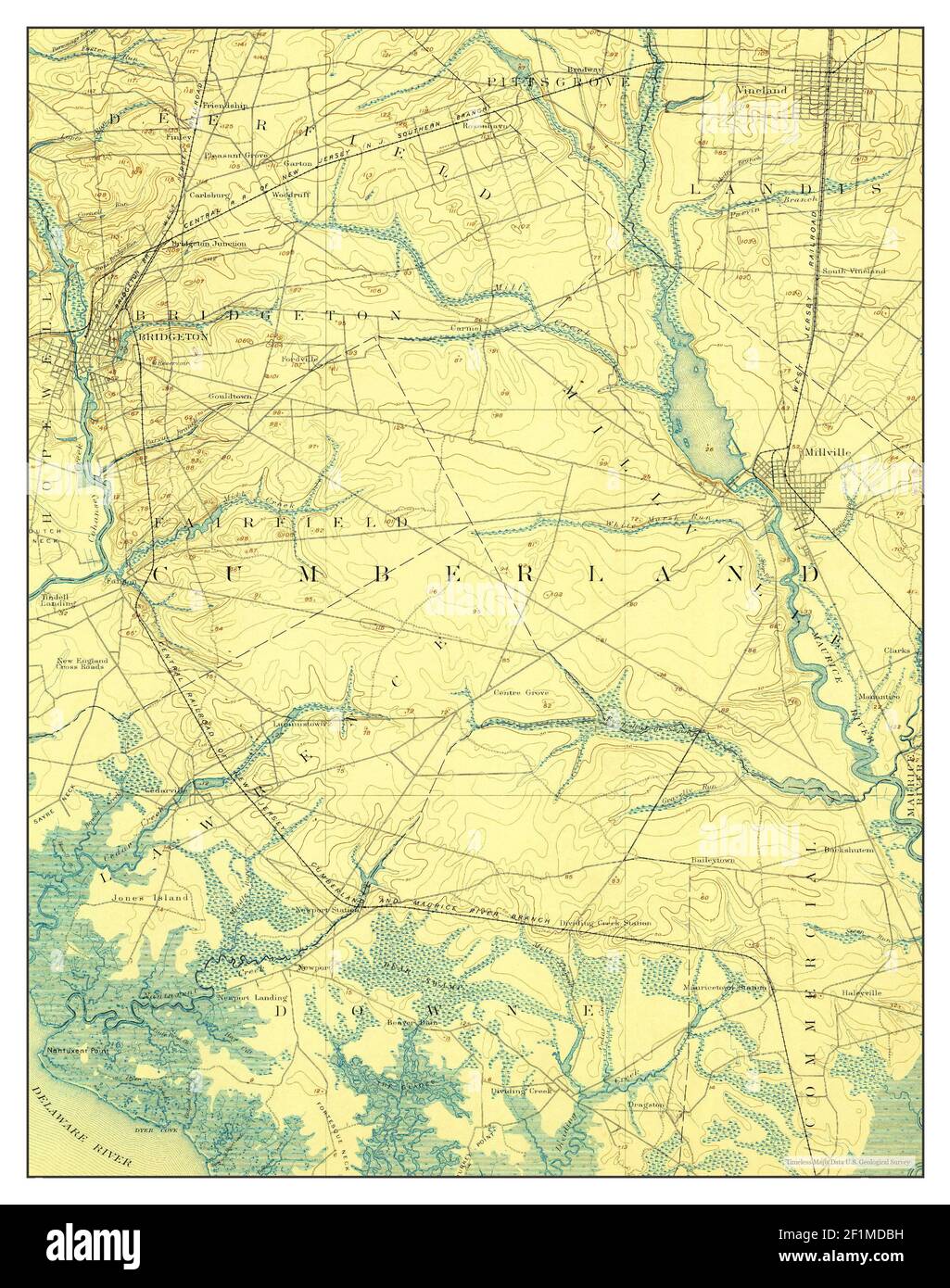 Bridgeton, New Jersey, map 1894, 162500, United States of America by