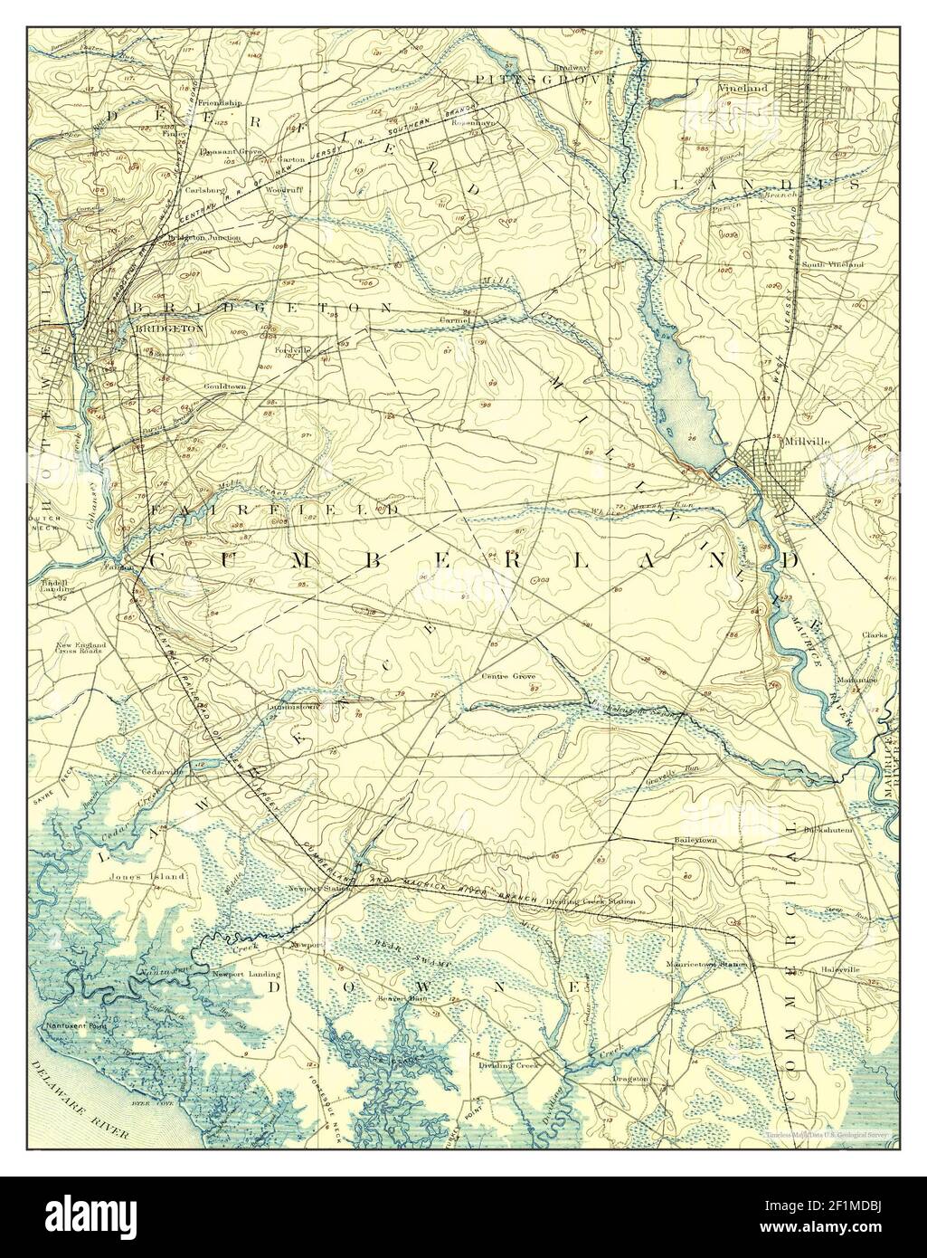 Bridgeton, New Jersey, map 1894, 162500, United States of America by