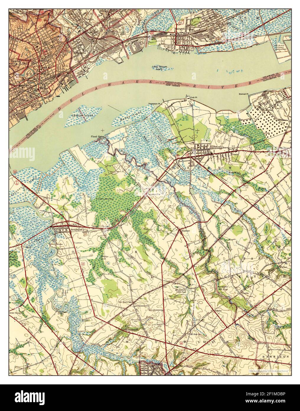Bridgeport, New Jersey, map 1940, 131680, United States of America by