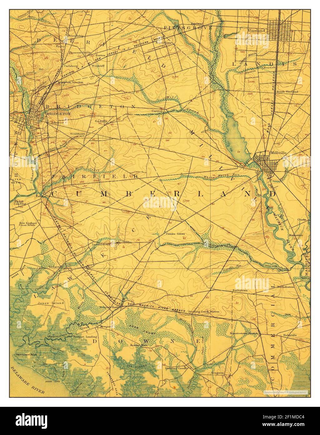 Map of bridgeton new jersey Cut Out Stock Images & Pictures Alamy