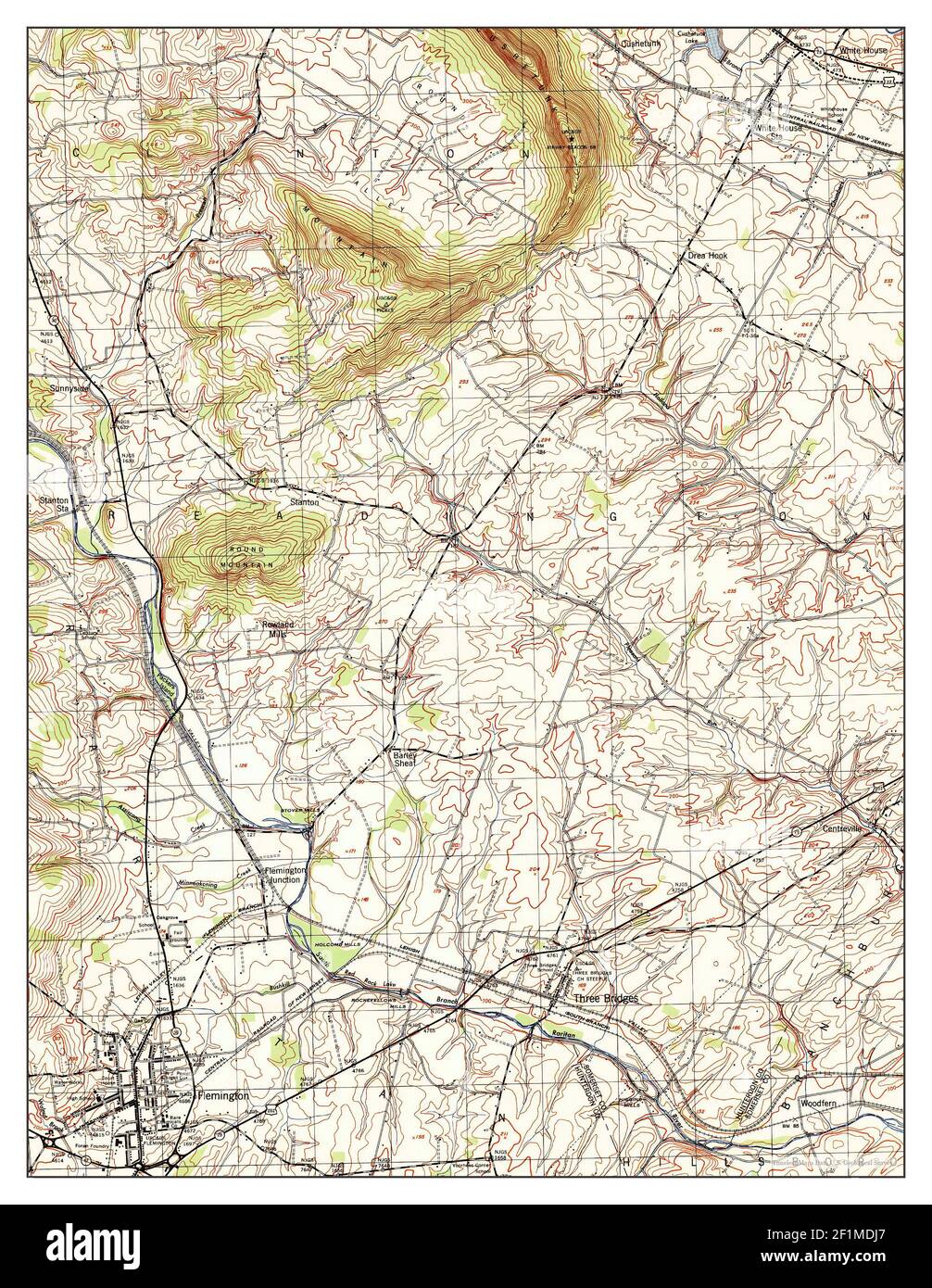 Flemington, New Jersey, map 1943, 131680, United States of America by