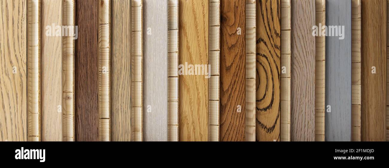 wood texture parquet flooring samples Stock Photo