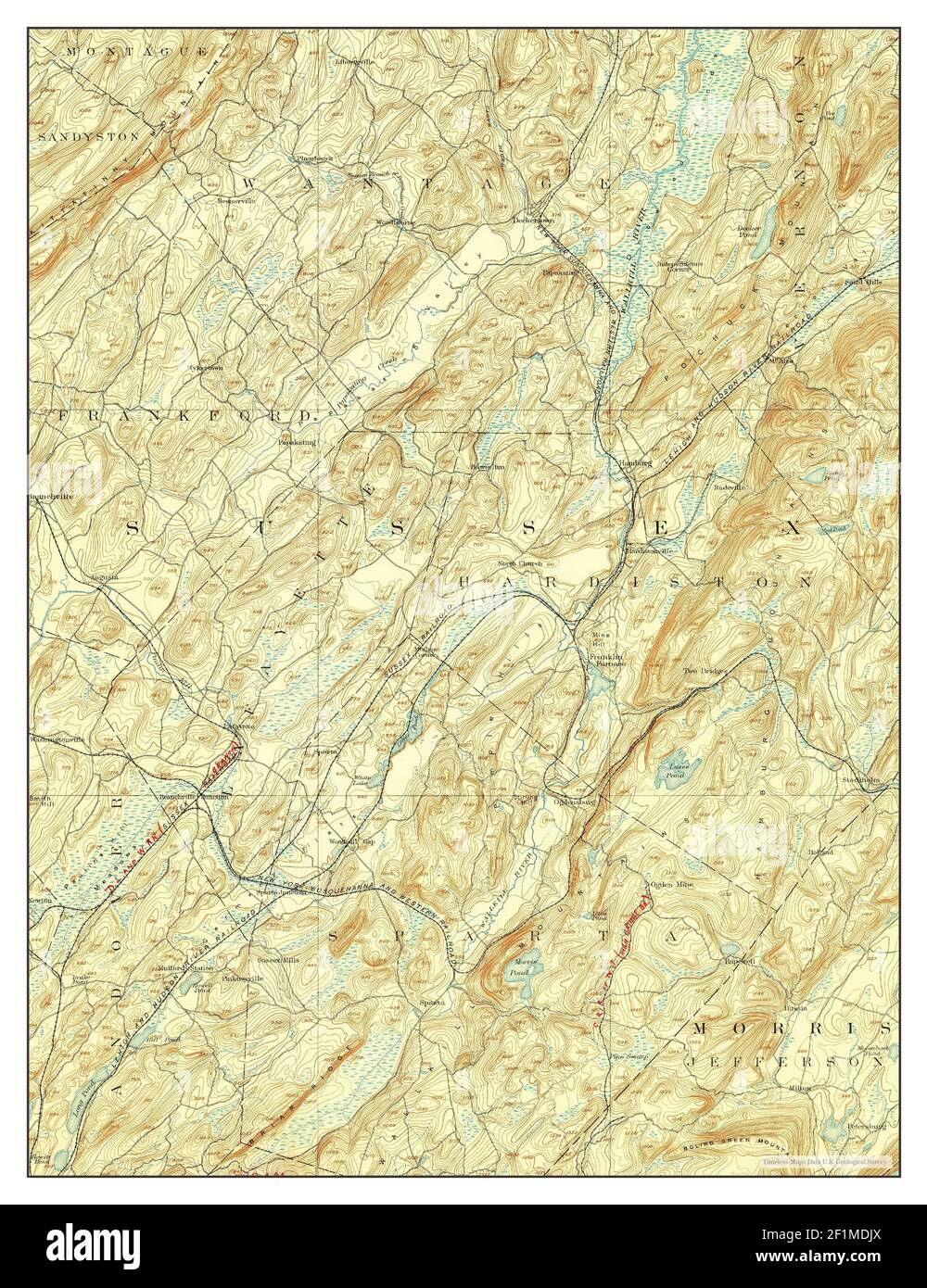 Map of franklin new jersey Cut Out Stock Images & Pictures Alamy